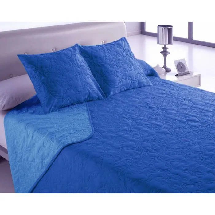 Casa Campo Colcha Bouti+Coj. Vegas Azul Cama 180 (270 x 260 + 2/50 x 50 cm)