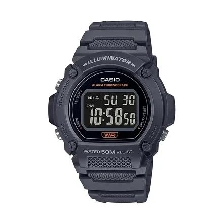 Casio reloj de pulsera negro con pantalla en negro w-219h-8bvef