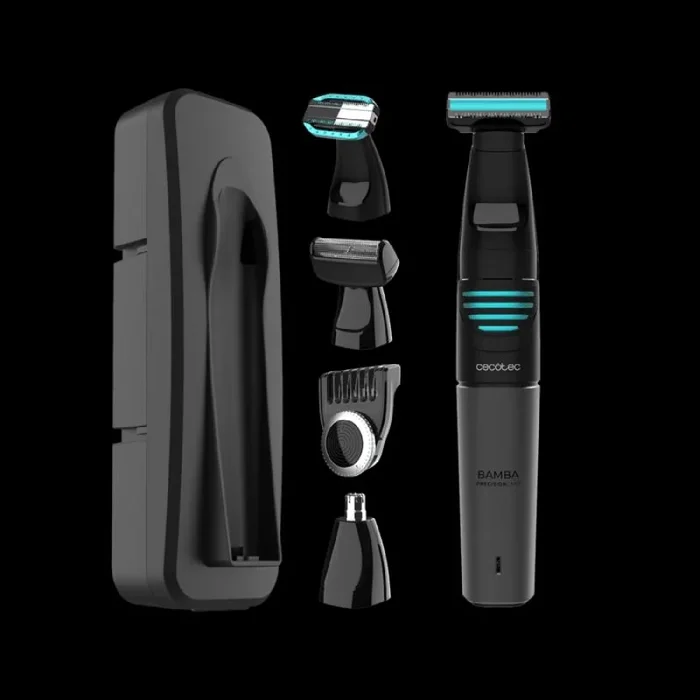 Cecotec Afeitadora Eléctrica Multigrooming Trimmer PrecisionCare 5in1. Multifunción 5 en 1, Rostro y Cuerpo, Batería De Litio, Aurtonomía 90mins, Cuchillas De Acero Inox y Waterproof