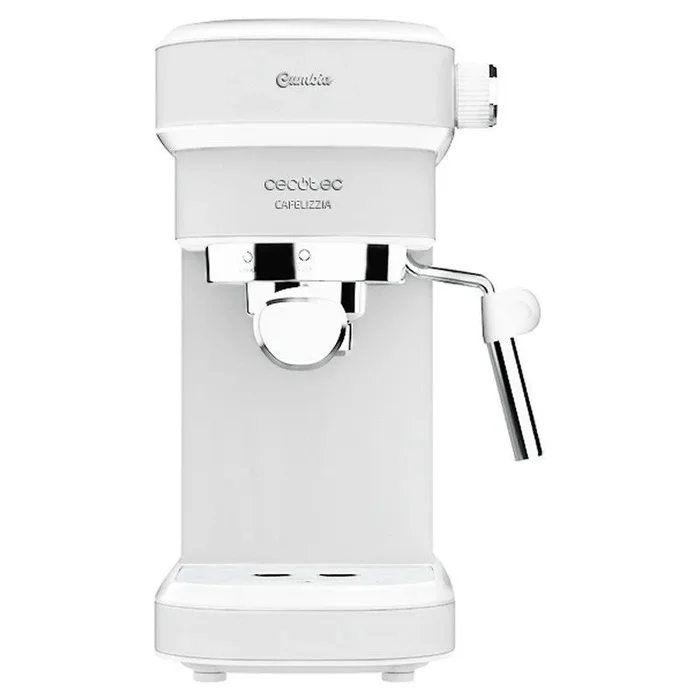 Cecotec Cafetera Express Cafelizzia 790 White.Sistema de rápido Calentamiento, 20 Bares, Modo Auto para 1 y 2 cafés, vaporizador orientable,depósito 1,2 litros Título
