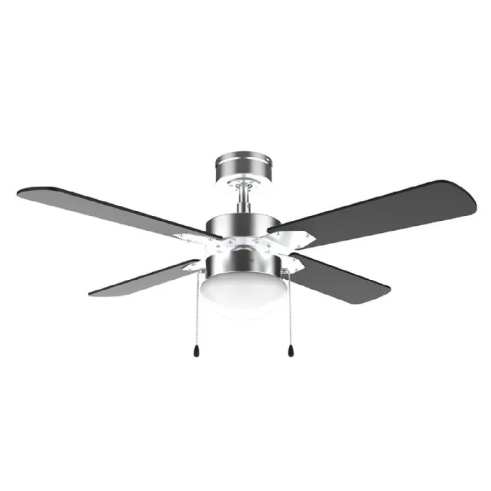 Cecotec Ventilador de Techo con Luz EnergySilence Aero 450 IronBlack de 50 W y 42” con luz, 3 Velocidades, 4 Aspas Reversibles y Modo winter-summer