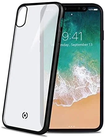 Celly ESLASERMAT900BK Cover Lasermatt iPhone XXS Negra Negro