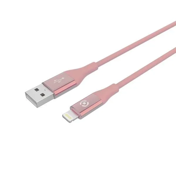 Celly USBLIGHTCOLORPK cable de conector Lightning 1 m Rosa