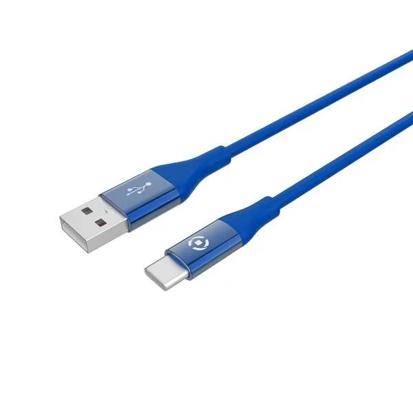 Celly USBTYPECCOLORBL cable USB 1 m USB 2.0 USB A USB C Azul
