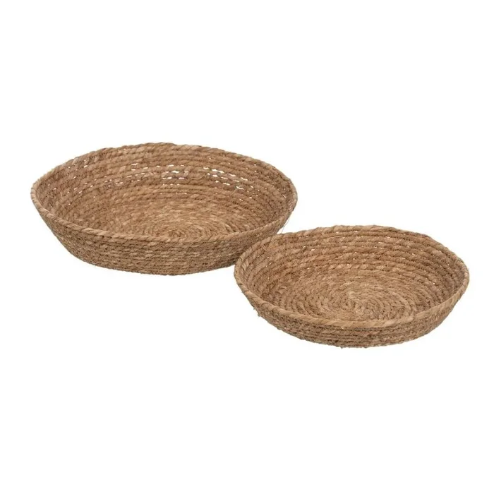 Centro de Mesa Natural Fibra Natural 31 x 31 x 7 cm (2 Unidades) – Marca: BigBuy Home – EAN: 8445146122810