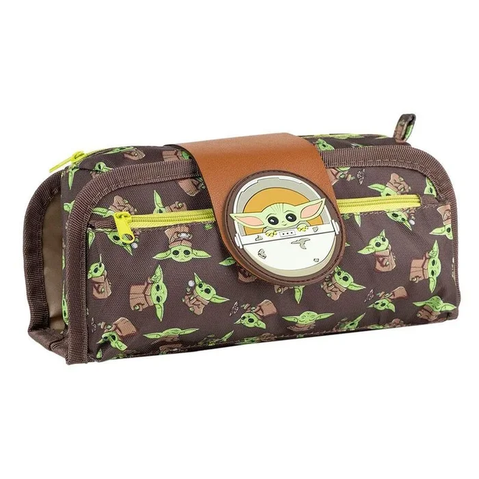 CERDÁ LIFE’S LITTLE MOMENTS – Estuche Escolar 3 Compartimentos Niño de The Mandalorian Podrá Llevar Todo el Material Escolar Necesario para Primaria – Licencia Oficial Star Wars, Marrón, 2700000309