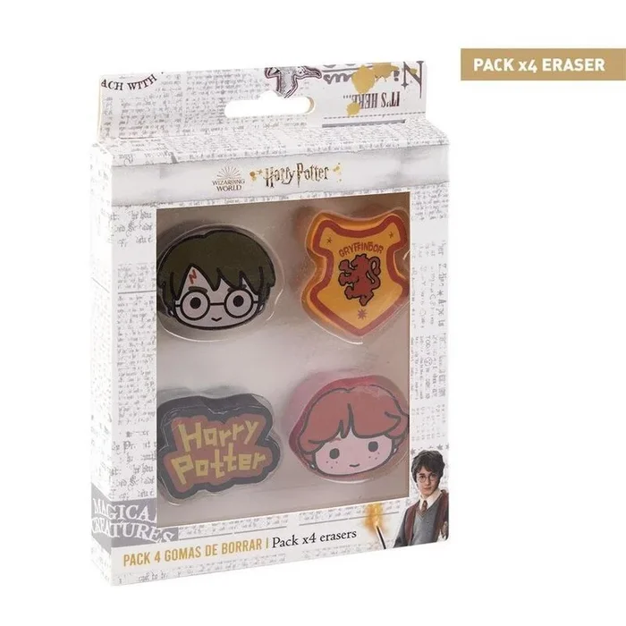 CERDÁ LIFE’S LITTLE MOMENTS – Pack 4 Gomas de Borrar con Formas de Harry Potter – Licencia Oficial Warner Bros (2100003582)