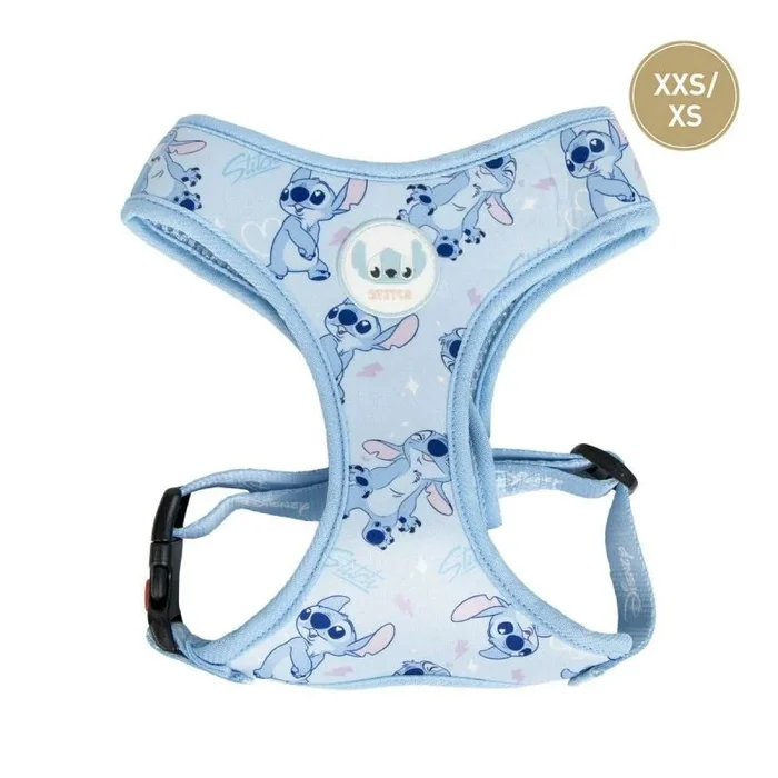 CERDÁ LIFE’S LITTLE MOMENTS | Arnés para Perros Stitch Diseño Exclusivo, Cómodo y Ajustable – Arnés Perro Stitch Ideal Paseos y Entrenamiento, Material Resistente y Transpirable (Light Blue, XXS-XS)