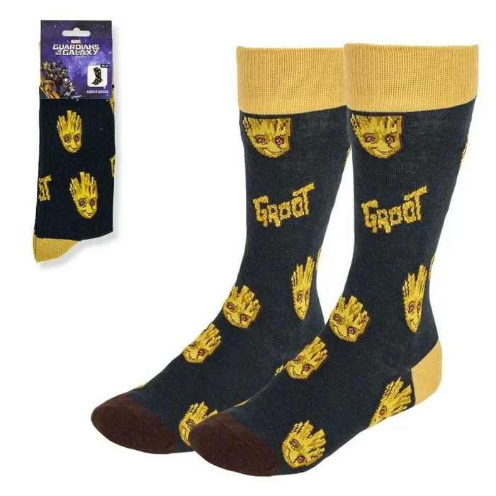 CERDÁ LIFE’S LITTLE MOMENTS Calcetines diseño caras Groot Guardians Of The Galaxy Talla 38-45 Cómodos y Suaves-Estilo Único y Licencia Oficial