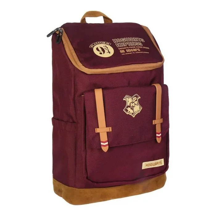 CERDÁ LIFE’S LITTLE MOMENTS, Mochila Harry Potter Con Bolsillo Lateral, Compartimento para Portátil y Espalda Ergonómica | Asas Acolchadas-Licencia Oficial Warner Bros Unisex adulto, Rojo, Estándar