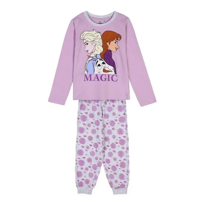 CERDÁ LIFE’S LITTLE MOMENTS Pijama Niña Invierno de Princesas Elsa y Anna de Frozen 100% de Algodón con Camiseta Manga Pantalon Largo, Rosa, 5 años para Niñas