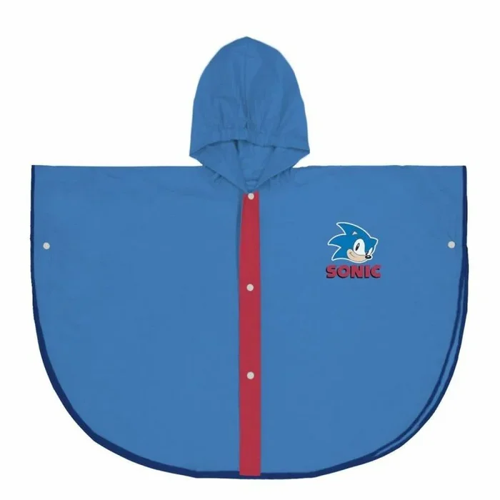 CERDÁ LIFE’S LITTLE MOMENTS Poncho Impermeable de Sonic para Niños, Azul, 3-4 Años