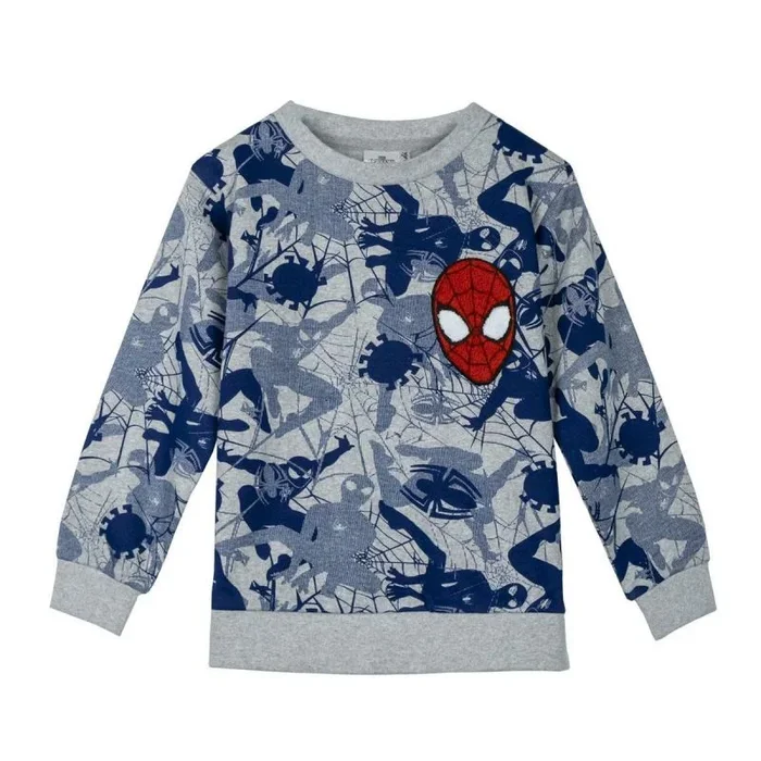 CERDÁ LIFE’S LITTLE MOMENTS Sudadera Cotton Brushed Spiderman, Gris, 3 años Unisex niños