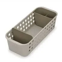 Cesta de almacenamiento compacta Joseph Joseph EasyStore Slimline, organizador ventilado para artículos de baño, bandeja extraíble, fácil limpieza, ideal para espacios estrechos