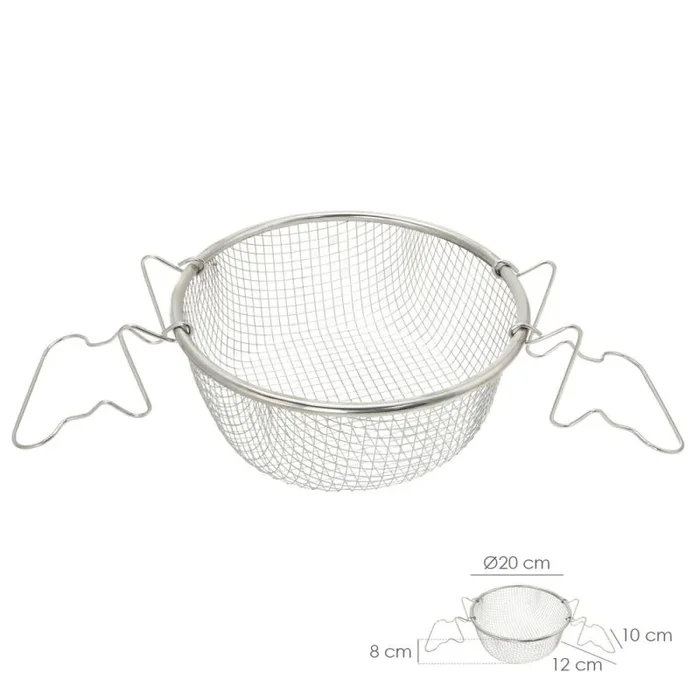 Cesta freir acero inoxidable con asas ø 20 cm.