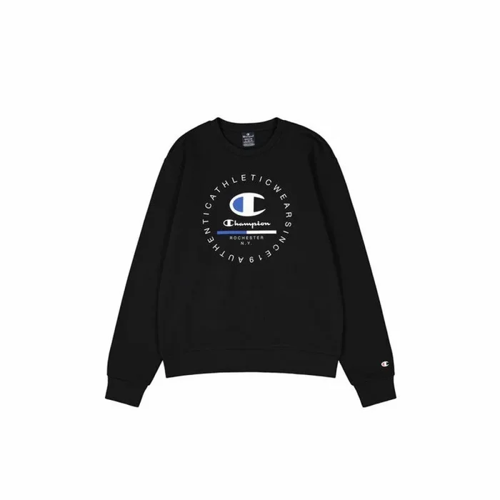 Champion Legacy Graphic Shop Authentic (220246) -Soft Compact Powerblend Fleece Crewneck Sudadera, Negro (KK001), XL para Hombre