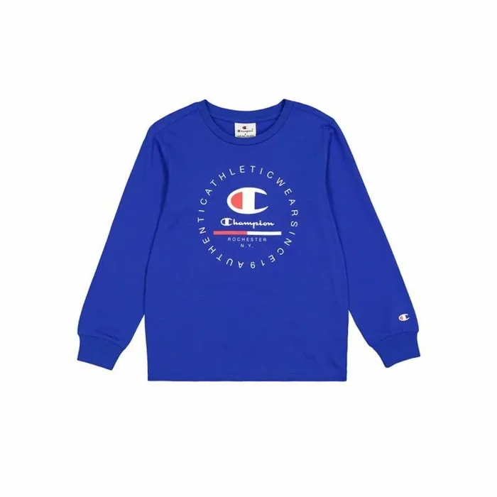 Champion Legacy Graphic Shop B (306843) -Crewneck Camiseta de Manga Larga, Azul (BS008), 9-10 años para Niños