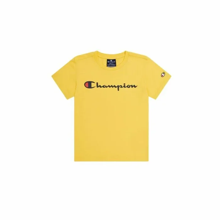 Champion Legacy Icons B-S/S Crewneck Camiseta, Amarillo, 9-10 Años para Niños