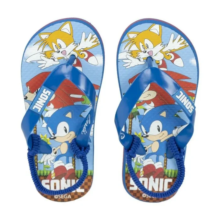 Chanclas Infantiles de Sonic – Multicolor – Talla 32/33 – Fabricadas 100% de EVA – Chanclas de Dedo – Estampado de Sonic, Tails y Knuckles – Producto Original Diseñado en España