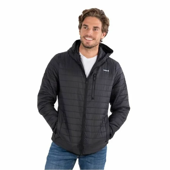Chaqueta deportiva para hombre hurley balsam quilted packable negro l