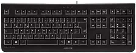 CHERRY DC 2000, Pack de Teclado y Ratón con Cable, Distribución de Teclado Pan Nordic (QWERTY), Plug & Play a través de 1 Conexión USB por Dispositivo, Diseño Plano, Ratón Simétrico, Negro