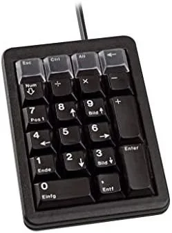 CHERRY G84-4700, Teclado Programable, Disposición Francesa FR con Bloque Numérico, Con Cable (Conexión USB), Plug & Play, Switches ML Mecánicos, Negro