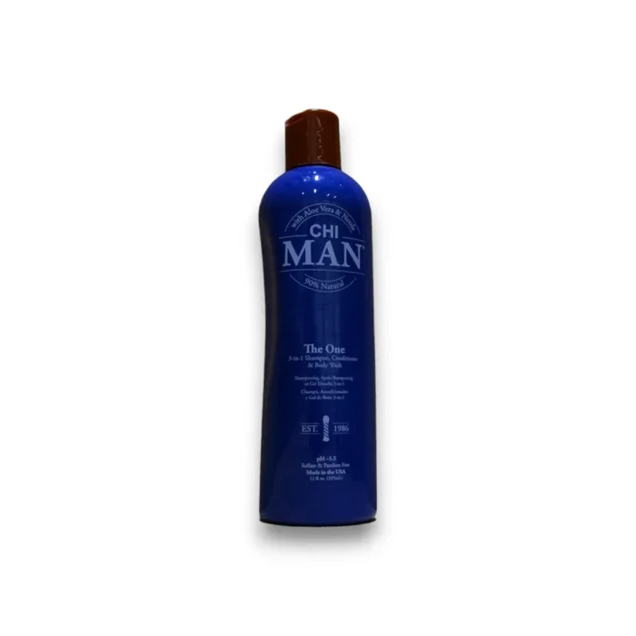 Chi, man the one, paraben-free, hair shampoo, conditioner & shower gel 3-in-1, for cleansing, 355 ml