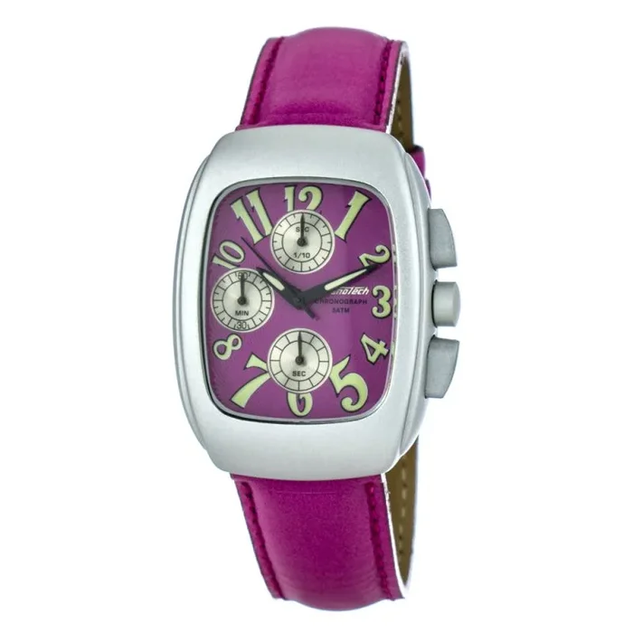 Chronotech Reloj Mujer Analogico Cuarzo con Correa de Piel CT7359-08