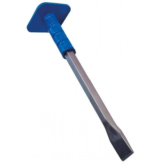 Cincel de Albañilería 300 mm Juco, acero templado por inducción, mango ergonómico de PVC, ideal para trabajos en materiales de construcción, peso 0,66 kg