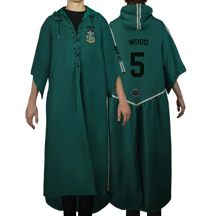Cinereplicas Harry Potter – Capa Túnica de Quidditch Slytherin M – Para personalizar – Licencia Oficial