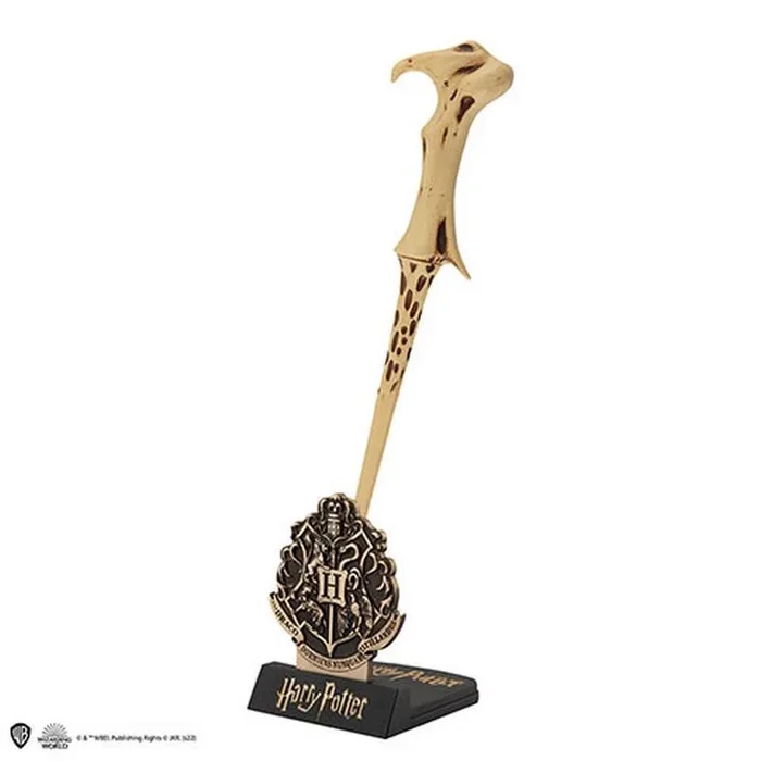 Cinereplicas Harry Potter – Pluma varita mágica Voldemort con soporte y lenticular marcapáginas – Licencia Oficial
