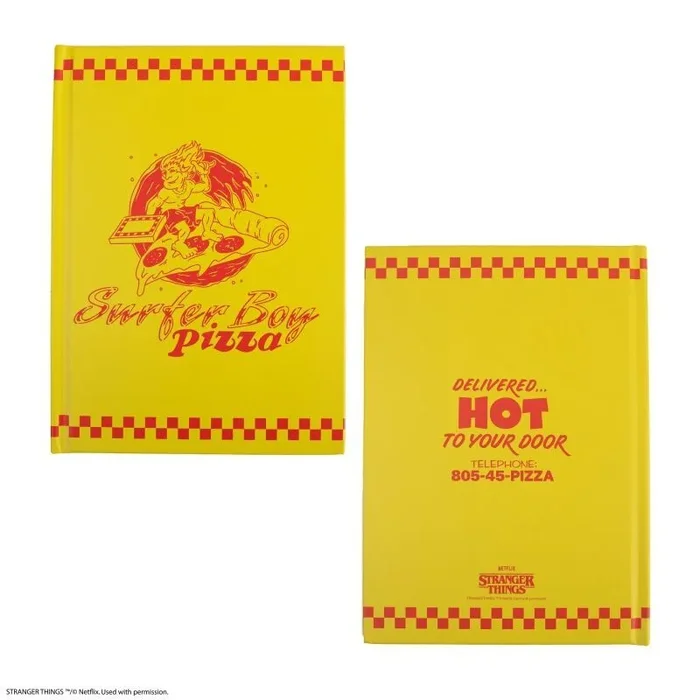 Cinereplicas Stranger Things – Surfer Boy Pizza Hardcover Notebook – 14.5 * 21cm 160p – Licencia Oficial