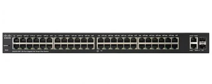 Cisco small business sg220-50 gestionado l2 gigabit ethernet (10/100/1000) negro
