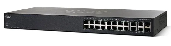 Cisco Small Business SG350-20 Gestionado L2/L3 Gigabit Ethernet (10/100/1000) 1U Negro