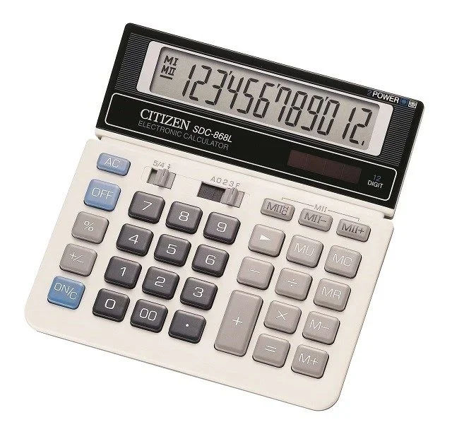 Citizen 868L SDC-Calculadora de Oficina, Color Negro/Gris Claro