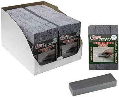 CLEANING BLOCK 77411 Cleaning Block Stick Profesional, Paquete 12 x 4, Negro