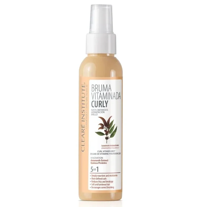 Clearé Institute – Bruma Vitaminada Curly | Activador de Rizos Definidos | Spray de Peinado Anti Frizz e Hidratante | Método Curly Hair | Pelo Brillante y con Volumen | 97% Ingredientes Naturales
