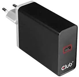 CLUB3D CAC-1901EU cargador de dispositivo móvil Mando para videojuegos, Ordenador portátil, Teléfono móvil, Netbook, Portátil, Otro, Altavoz portátil, Batería portátil, Smartphone, Tableta, Wearables Negro Corriente alterna Carga rápida Interior