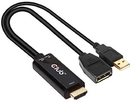 CLUB3D HDMI 2.0 TO DISPLAYPORT 1.2 4K60HZ HDR M/F ACTIVE ADAPTER Negro