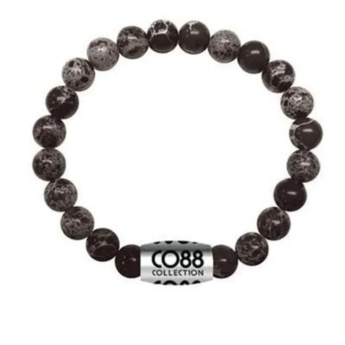 CO88 St Bracelet Logo – Pulsera de nieve (8 mm), color negro