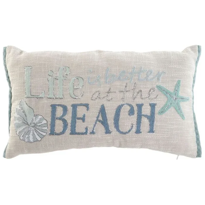 Cojín home esprit beach mediterráneo 60 x 10 x 35 cm