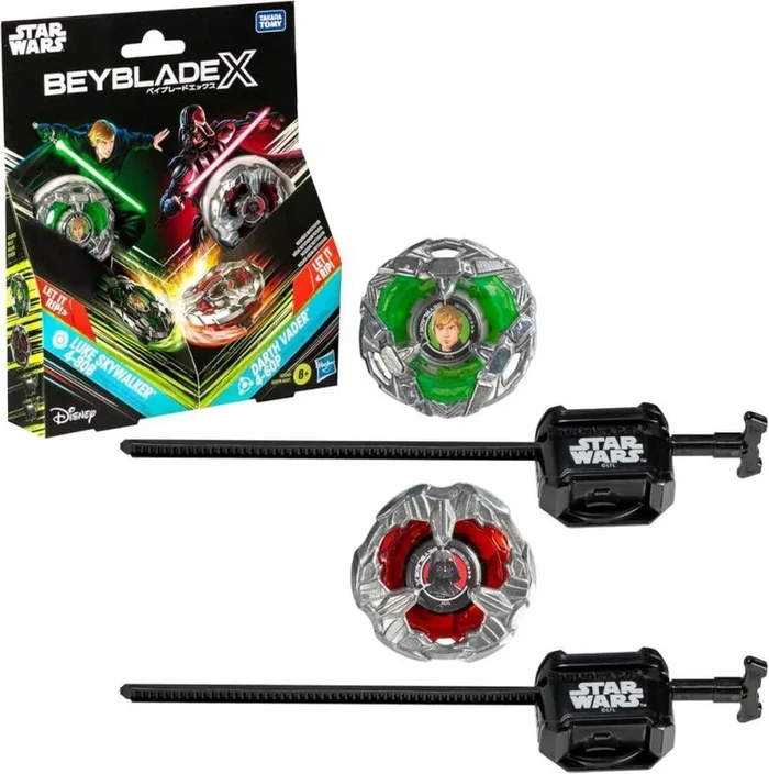 Colaboración Beyblade X y Star Wars, Pack múltiple Luke Skywalker 4-80B vs. Darth Vader 4-60B