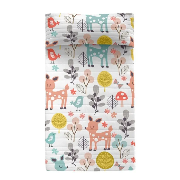 Colcha happyfriday moshi moshi multicolor 200 x 260 cm ciervo bosque