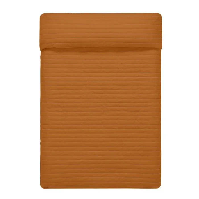 Colcha reversible happyfriday basic dash naranja 270 x 260 cm
