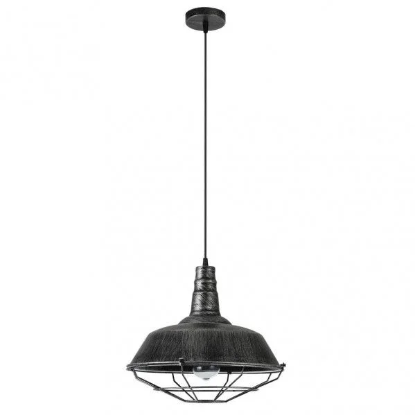 Colgante flamenco 1xe27 rustico-plata regx36x36 cm