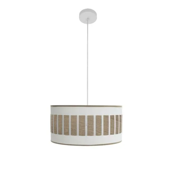 Colgante ivanna 1xe27 blanco/blanco-madera clara regx40x40 cm