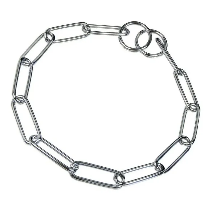 Collar para perro hs sprenger plateado largo eslabones (50 cm)