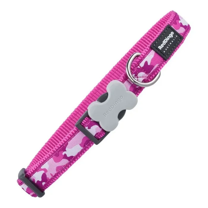 Collar para perro red dingo fucsia camuflaje (1,5 x 24-36 cm)