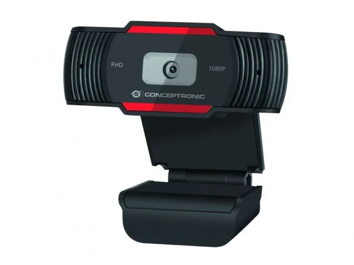 Conceptronic – Webcam amdis04r – 1080p – USB – Foco Fijo 3.6mm – 30 fps – ángulo visión 65º – micrófono Integrado