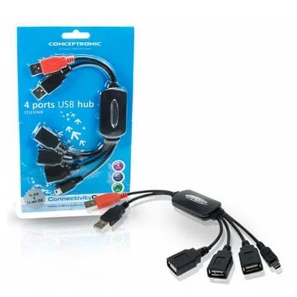 Conceptronic USB 2.0 FlexHub CFLEXHUB – Hub – 4 x Hi-Speed USB